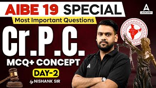 AIBE 19  CrPC Important MCQs amp Concepts  All India Bar Exam 2024  By Nishank Sir [upl. by Franny]