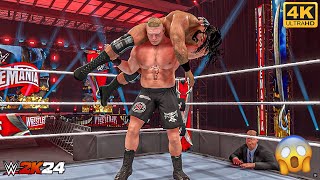 WWE 2K24  Drew McIntyre vs Brock Lesnar  WWE Championship Match  PC 4K60 [upl. by Petrie]