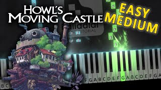 Merry Go Round Of Life  Howls Moving Castle  EASYMEDIUM Piano Tutorial [upl. by Nafri]