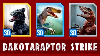 LEVEL 30 DAKOTARAPTOR BOSS EPIC STRIKE JURASSIC WORLD ALIVE [upl. by Dambro629]