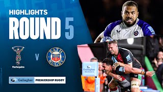 Harlequins v Bath  HIGHLIGHTS  Late Drama at the Stoop  Gallagher Premiership 202425 [upl. by Ticknor]