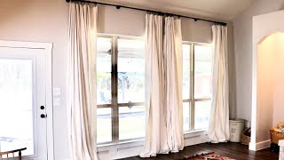 Drop Cloth Curtains for BIG Windows 🧺 [upl. by Chapman]