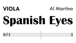 Spanish Eyes Viola Sheet Music Backing Track Partitura [upl. by Kcinnay]