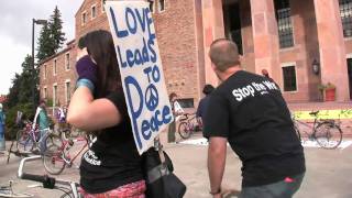 ANTIWAR PROTEST SNARLS BOULDER TRAFFIC [upl. by Eetnwahs]