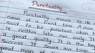 Punctuality  punctuality Paragraph Writing  Essay writing on Punctuality mystudiesmyself9616 [upl. by Ahsirk]