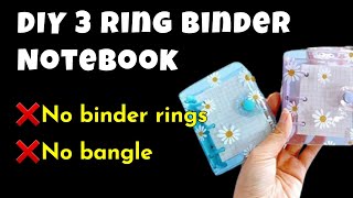 How to make 3 ring binder journal notebook without binder clipsdiy journal supplies [upl. by Jorgensen]