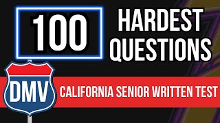 California DMV Senior Written Test 2024 100 Hardest Questions [upl. by Shayn508]