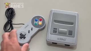 Mini Vídeo Game NES Lelong LE788 com 620 Jogos SNES unboxing e testes [upl. by Schwing]