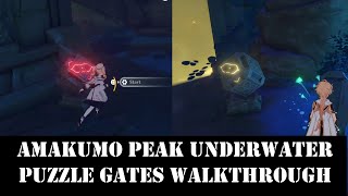 Amakumo peak underground underwater puzzle gates walkthrough genshin impactelectroculus location [upl. by Tannenbaum]