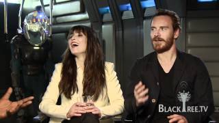 PROMETHEUS Interviews with Noomi Rapace and Michael Fassbender [upl. by Agna]