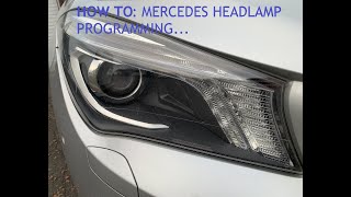 Mercedes benz headlight programming MERCEDES CLA 2013 Ryans mobile mechanic [upl. by Anette]