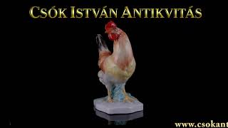 Herend porcelain Hen figure  Herendi porcelán tyúk figura  Csók István Galéria és Antikvitás [upl. by Anikes]