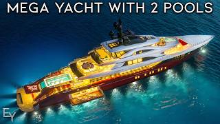 Touring the CRAZIEST MegaYacht in The WORLD With a 2 Story Pool [upl. by Nollid]