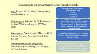 GDPR Training for schools  Introduction to GDPR [upl. by Burny]