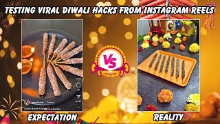 Testing Out Viral Diwali Food Hacks From Instagram Reels  Testing Diwali Food Hacks  Hunger Plans [upl. by Assiroc]