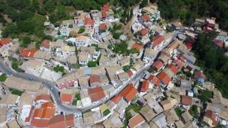 SPARTYLAS VILLAGE CORFOU GREECE by drone 4K [upl. by Odrareg]