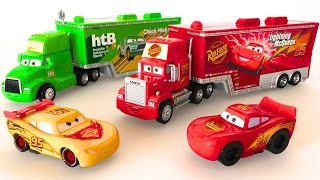 ASMR Satisfying Unboxing Relaxing Disney Cars ASMR Mack Truck and Lightning McQueen Organizing ASMR [upl. by Pantin]