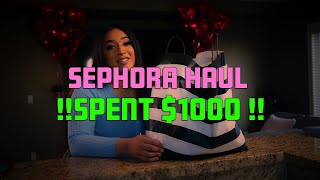 I SPENT 1000 at SEPHORA HAUL [upl. by Anyehs294]