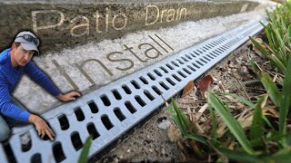 Installing A Channel Drain System For A Concrete Patio [upl. by Conrad88]