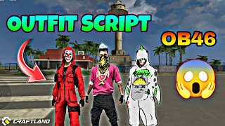 How to make an outfit script after ob46 update  craftland script  Guide gamer [upl. by Lindahl492]