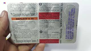 Deplatt A 75mg tablets  Clopidogred amp Asprin Tablets  Deplatt A 75mg Tablets Uses Benefit Review [upl. by Eillah218]