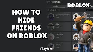 How To Hide Friends On Roblox roblox yt [upl. by Erasmo]