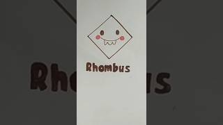 How To Draw Rhombus Shape Drawing  Art  Kids Drawing [upl. by Nomead249]