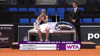 Kaia Kanepi EST vs Sara Errani ITA 23 April 2014  Porsche Tennis Grand Prix [upl. by Ner]