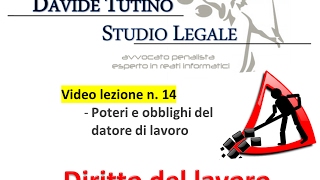 Diritto del lavoro  Video Lezione n 14 Poteri e obblighi del datore di lavoro [upl. by Yaniv]