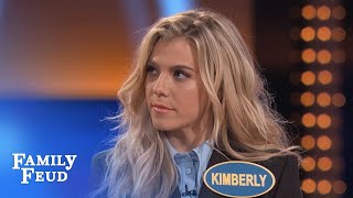 The Band Perrys Kimberly KILLS on Fast Money  Celebrity Family Feud  OUTTAKE [upl. by Yrogerg]