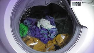 Candy Smart CBW 49D1E80 Washer Cottons 60 cycle on Level 3 and Extra Rinse 12 [upl. by Lucia]