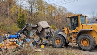 Public Works Clears the Lake St Homeless Encampment in Burlington VT on 20241104 [upl. by Nelyahs]