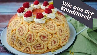 Charlotte Royal Rezept selber machen  Charlotte Russe mit Erdbeeren selbstgemacht  Kuchenfee [upl. by Adnilim]