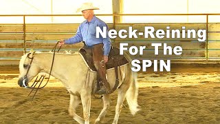 Horse Training For A Good NeckRein Spin  Reining amp Cutting Horse Training [upl. by Nellaf]