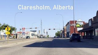 🇨🇦 Driving in CANADA  CLARESHOLM Alberta 4K drive [upl. by Gottlieb]