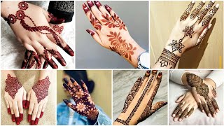 Simple Mehndi DesignKarwa Chauth Mehndi Designsimple cone designs front and backMehndi Design [upl. by Ydnas870]