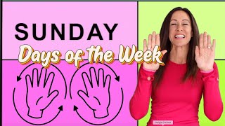 Sunday In Sign Language Days of the Week Song for Children Kids and Toddlers by Patty Shukla [upl. by Adnilev]