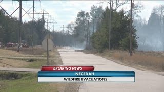 Necedah Wildfire Evacuations 5pm 41315 [upl. by Leno]