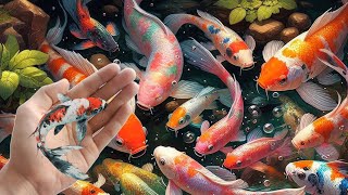 Catching fish ornamental fish colorful fish nemo crabs turtle catfish goldfish koi [upl. by Watanabe]