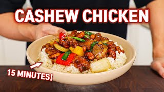 15 Minute Cashew Chicken Recipe That Will Change Your LIFE [upl. by Nahsin]