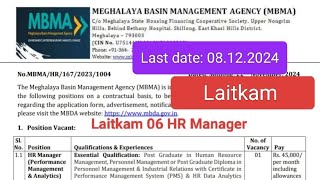 Laitkam 4 HR Manager amp 2 Programme Associate Meghalaya Basin Management Agency MBMA [upl. by Arraic]