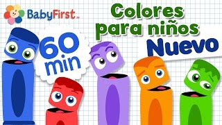 Aprender los Colores en Español para los Niños  Learn Colors in Spanish for kids  Video de 1 Hora [upl. by Bambi]