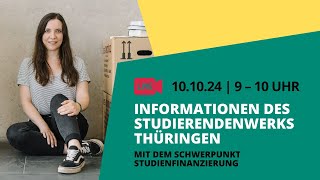 Infos zu den Angeboten des Studierendenwerks Thüringen mit Schwerpunkt Studienfinanzierung [upl. by Dove]