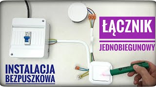 ŁĄCZNIK JEDNOBIEGUNOWY  Jak podłączyć łącznik pojedynczy do instalacji elektrycznej oświetlenia ⚠️💡 [upl. by Libbna]