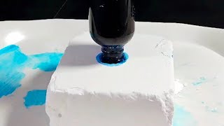 Watch Chalk Blocks Burp as They Absorb Dye gymchalkasmr chalk dyeing [upl. by Lamoree]