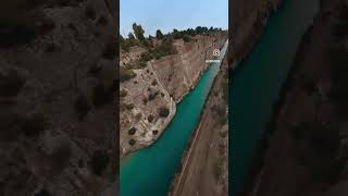 Flying Over the Corinth Canal greecetourism greecetravel travel visitgreece DJI GoPro [upl. by Dominik580]