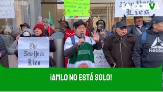 MIGRANTES MEXICANOS en EU PROTESTAN CONTRA las MENTIRAS del NEW YORK TIMES [upl. by Thompson]