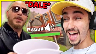 PITBULL Plays FORTNITE OG  Mr Worldwide VOICE 😎 [upl. by Eluk]