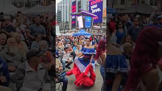 Latin Parade and Fall Fiesta at Yonge Dundas Square Toronto FULL vlog on my channel [upl. by Soalokcin]