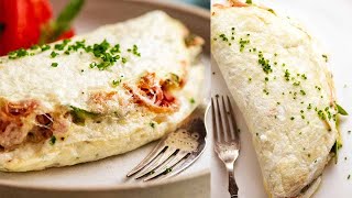 Egg White Omelette super fluffy souffléstyle [upl. by Eilram]